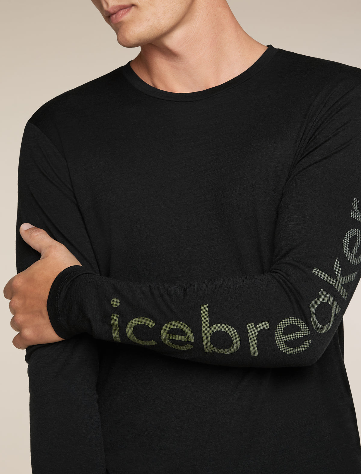 Men's Merino 150 Tech Lite Long Sleeve T Shirt IB Vertical Black - 7