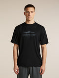 Men's Merino 150 Tech Lite Short Sleeve Relaxed T Shirt icebreaker Heritage Black - 1