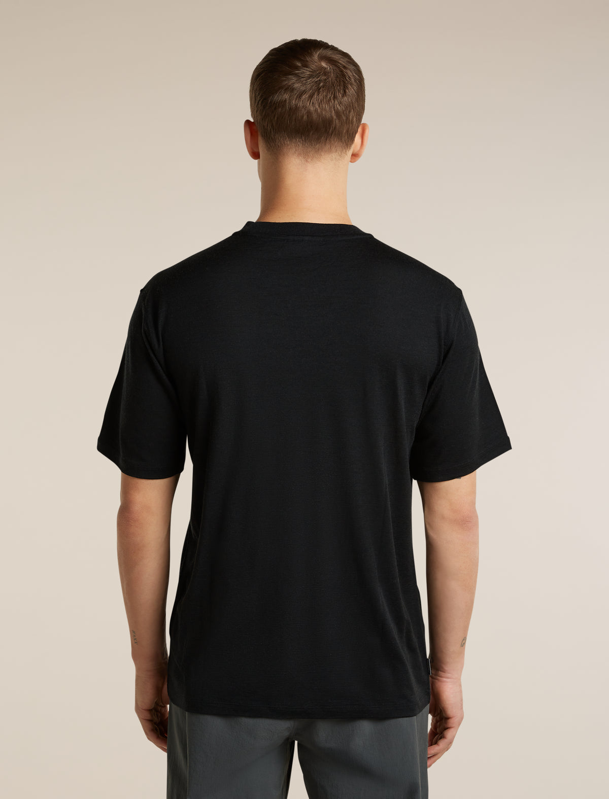 Men's Merino 150 Tech Lite Short Sleeve Relaxed T Shirt icebreaker Heritage Black - 2