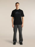 Men's Merino 150 Tech Lite Short Sleeve Relaxed T Shirt icebreaker Heritage Black - 3
