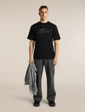 Men's Merino 150 Tech Lite Short Sleeve Relaxed T Shirt icebreaker Heritage Black - 4