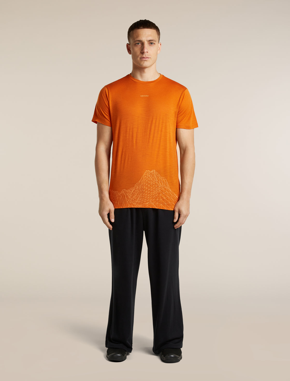 Men's Merino 150 Tech Lite Short Sleeve T Shirt 3D Mapping Spice - 3