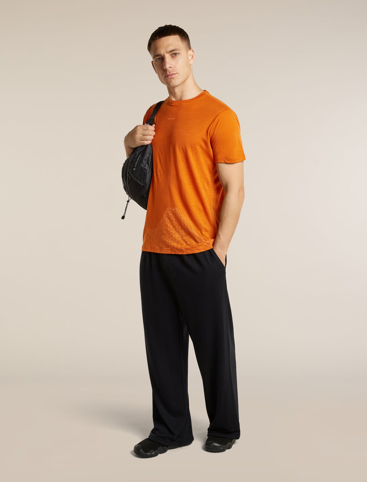 Men's Merino 150 Tech Lite Short Sleeve T Shirt 3D Mapping Spice - 4