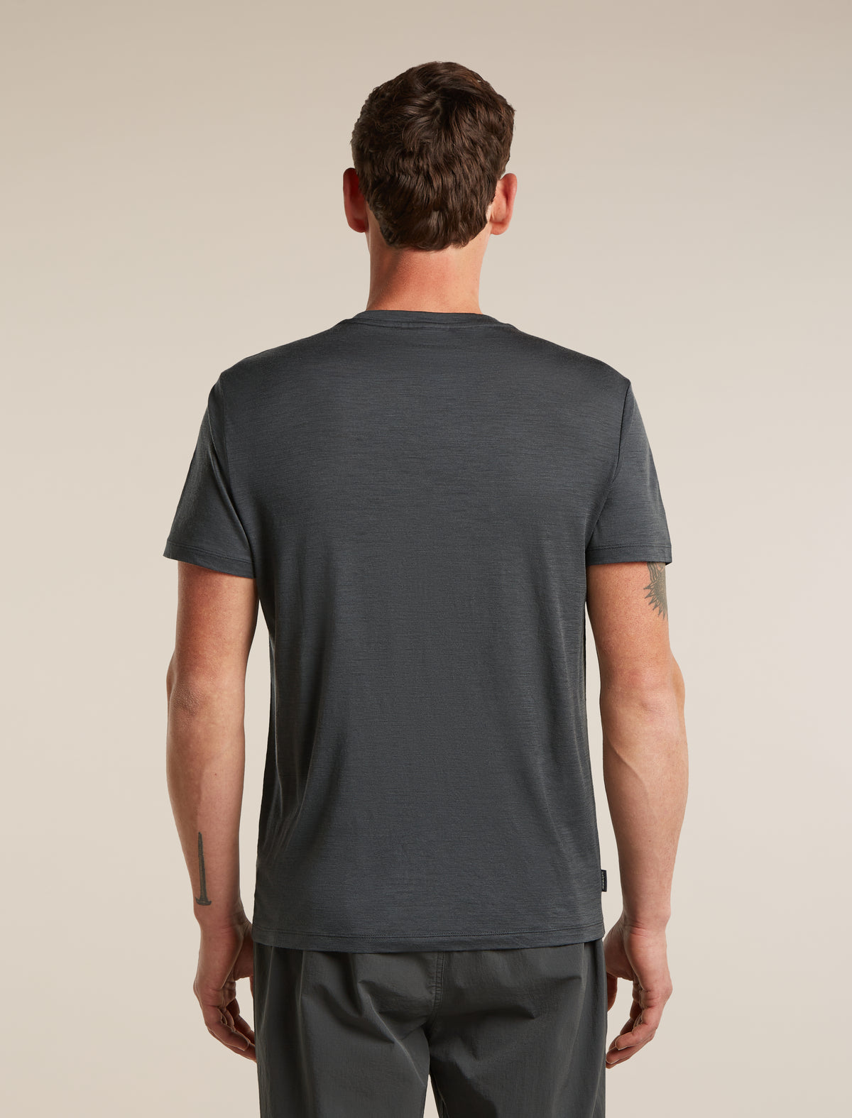 Men's Merino 150 Tech Lite Short Sleeve T Shirt 3D Mapping Obsidian - 2
