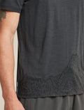 Men's Merino 150 Tech Lite Short Sleeve T Shirt 3D Mapping Obsidian - 7