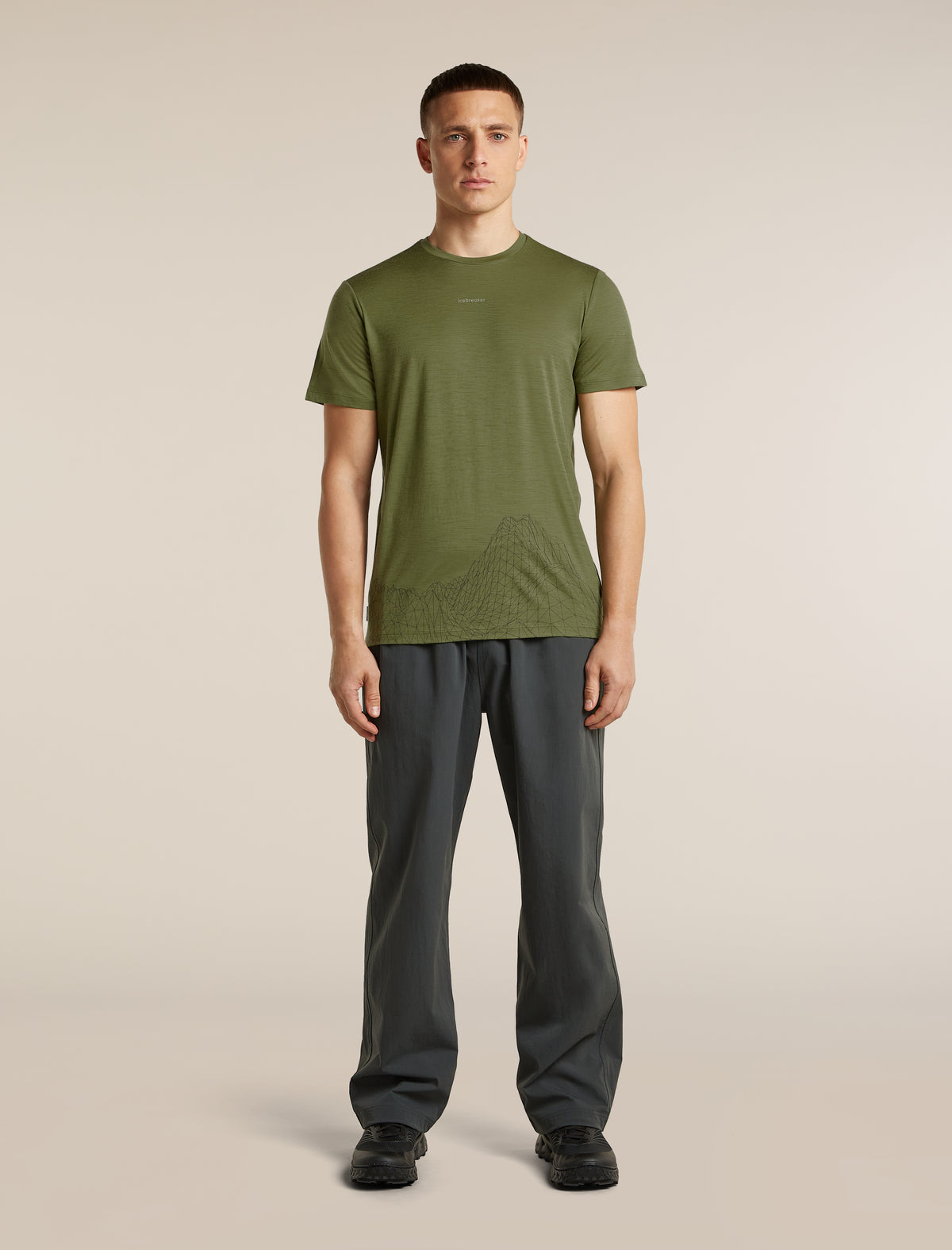 Men's Merino 150 Tech Lite Short Sleeve T Shirt 3D Mapping Sphagnum - 3