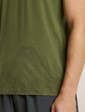 Men's Merino 150 Tech Lite Short Sleeve T Shirt 3D Mapping Sphagnum - 7