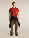 Men's Merino 150 Tech Lite Short Sleeve T Shirt Forest Footsteps Agate - 4