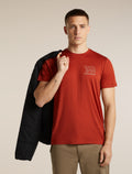 Men's Merino 150 Tech Lite Short Sleeve T Shirt Forest Footsteps Agate - 5