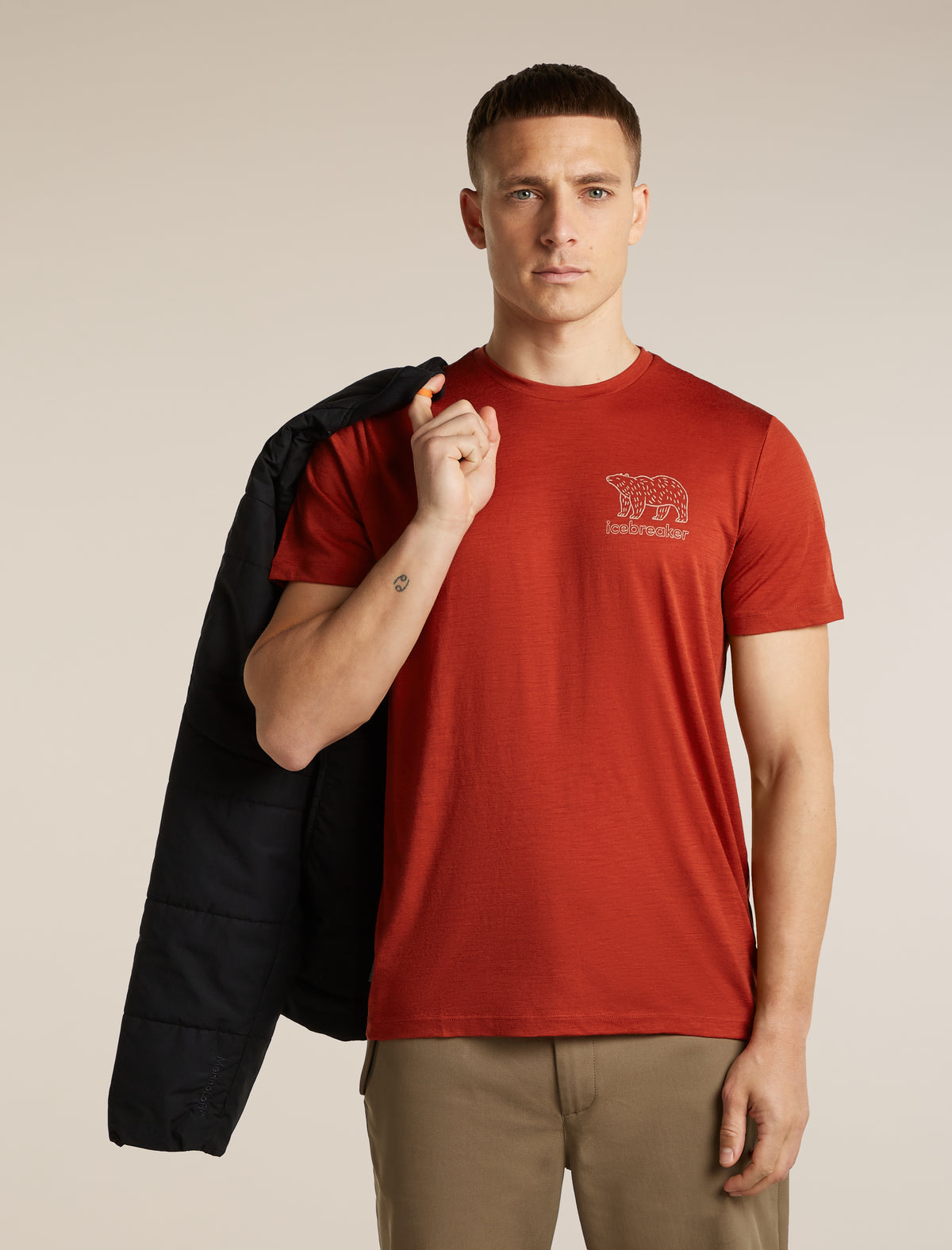 Men's Merino 150 Tech Lite Short Sleeve T Shirt Forest Footsteps Agate - 5