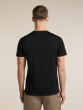 Men's Merino 150 Tech Lite Short Sleeve T Shirt IB Stitchline Black - 2
