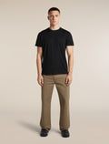 Men's Merino 150 Tech Lite Short Sleeve T Shirt IB Stitchline Black - 3