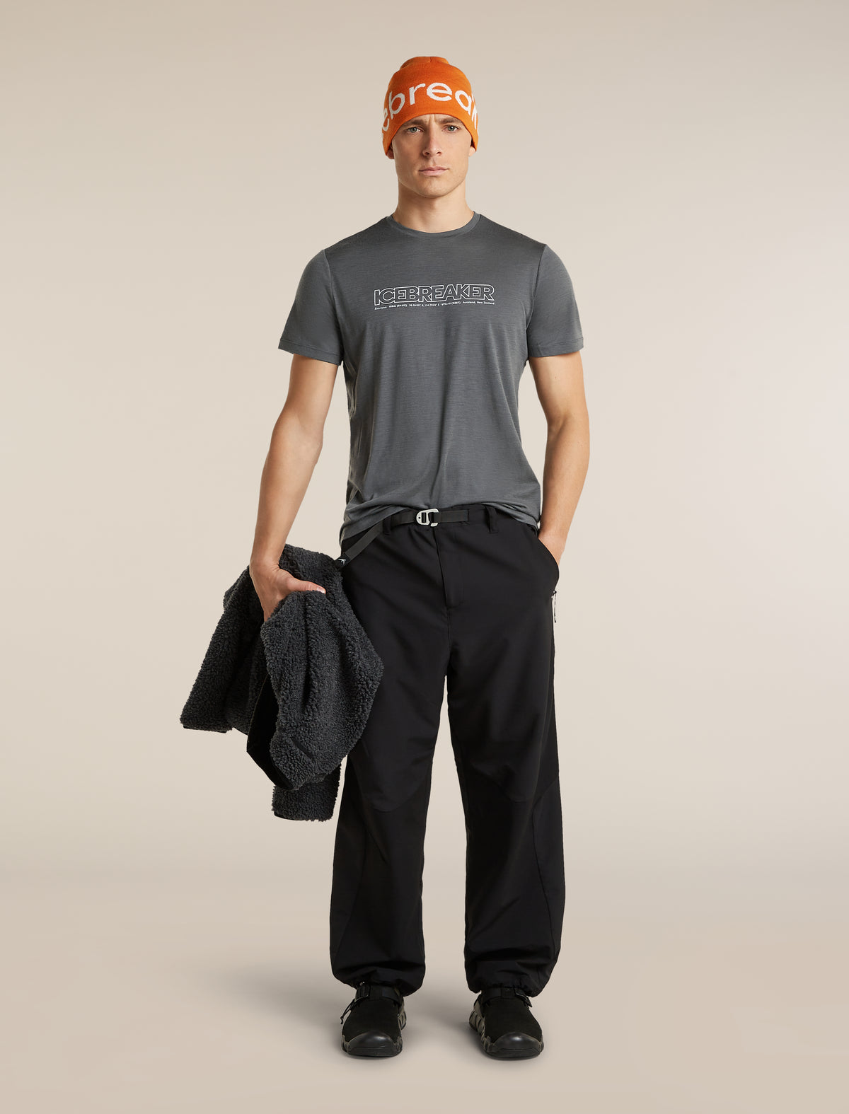 Men's Merino 150 Tech Lite Short Sleeve T Shirt IB Coordinates Obsidian - 4