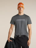 Men's Merino 150 Tech Lite Short Sleeve T Shirt IB Coordinates Obsidian - 5
