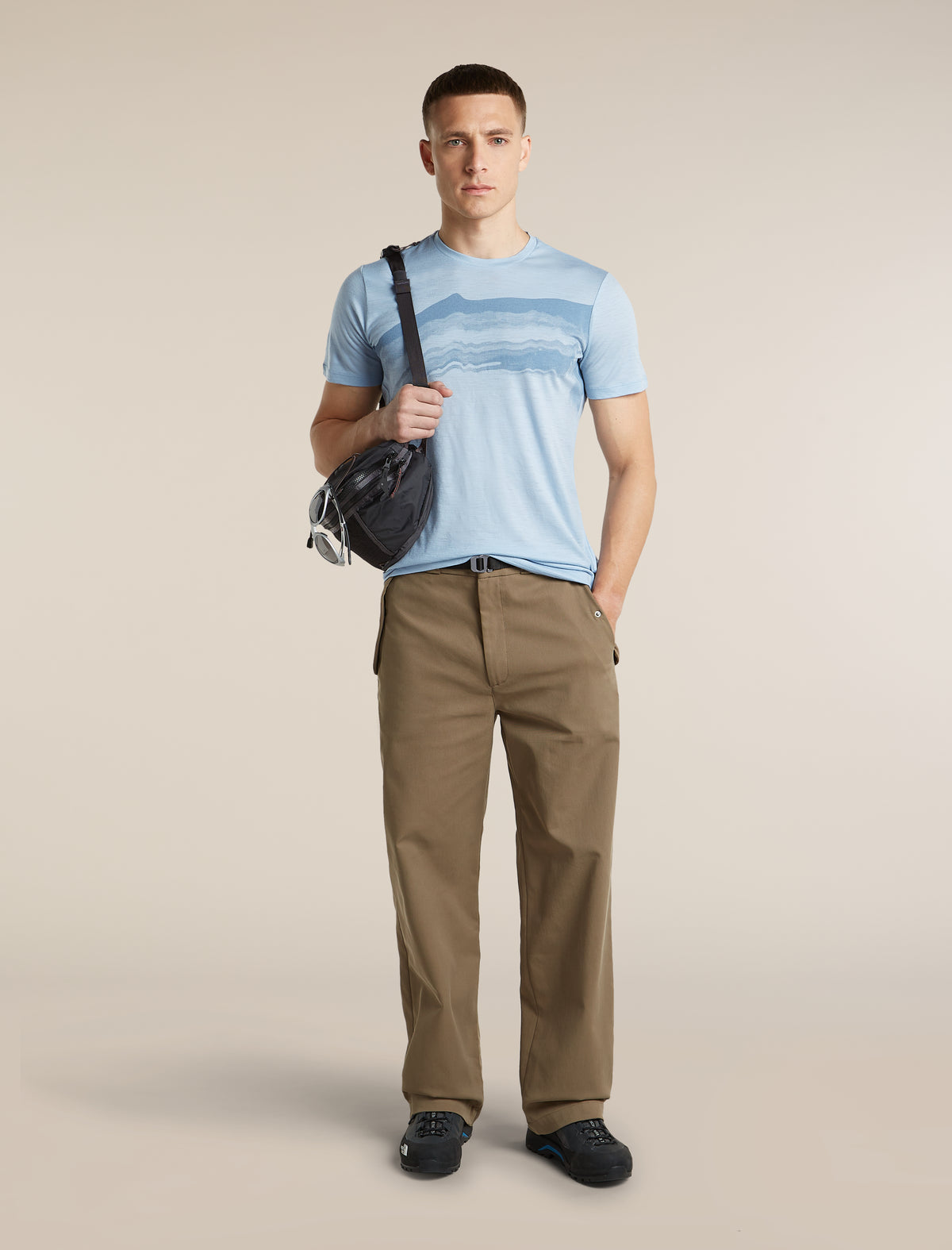 Men's Merino 150 Tech Lite Short Sleeve T Shirt Getaway Zinc Blue - 4