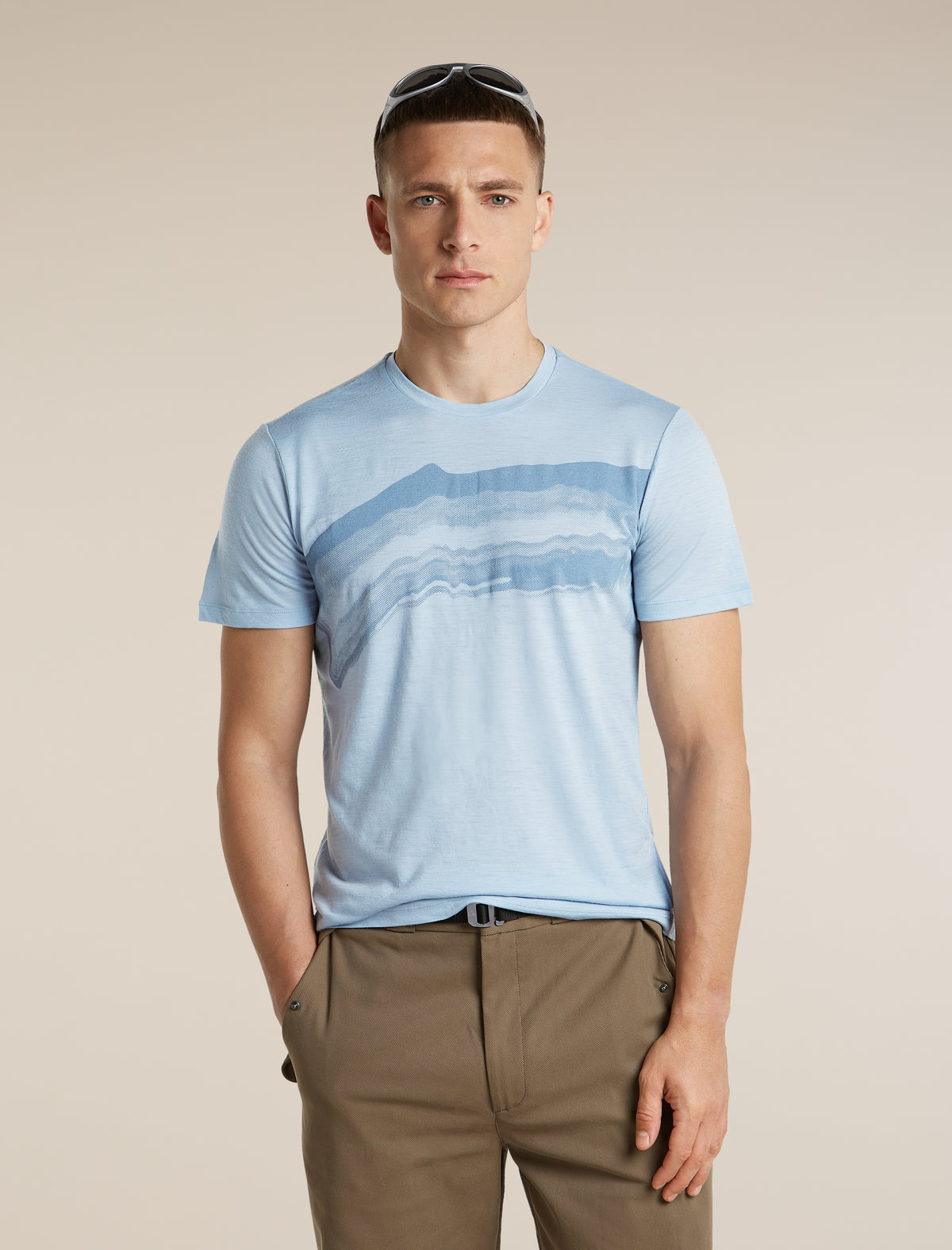 Men's Merino 150 Tech Lite Short Sleeve T Shirt Getaway Zinc Blue - 5