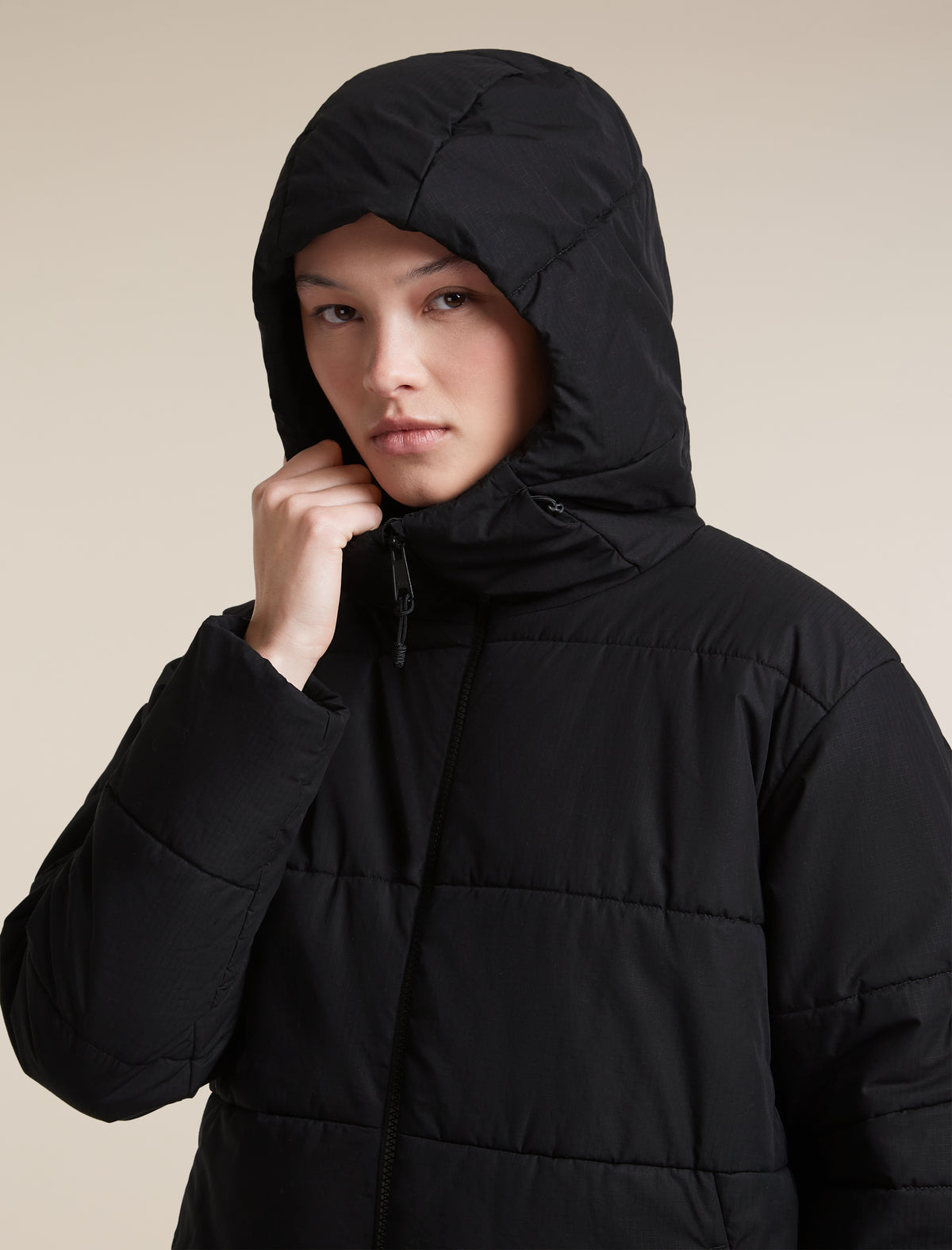 icebreaker-apac Women's 1500 MerinoLoft™ Nelson Long Jacket Black Women - 6