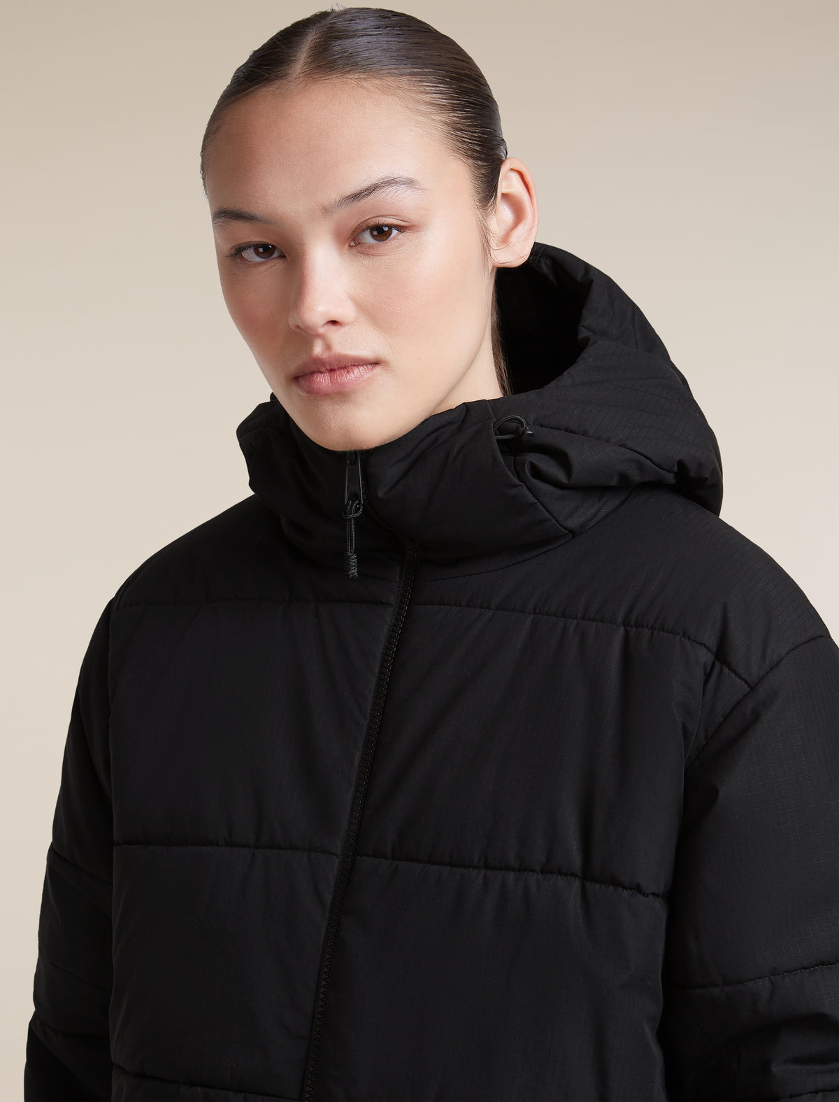 icebreaker-apac Women's 1500 MerinoLoft™ Nelson Long Jacket Black Women - 8