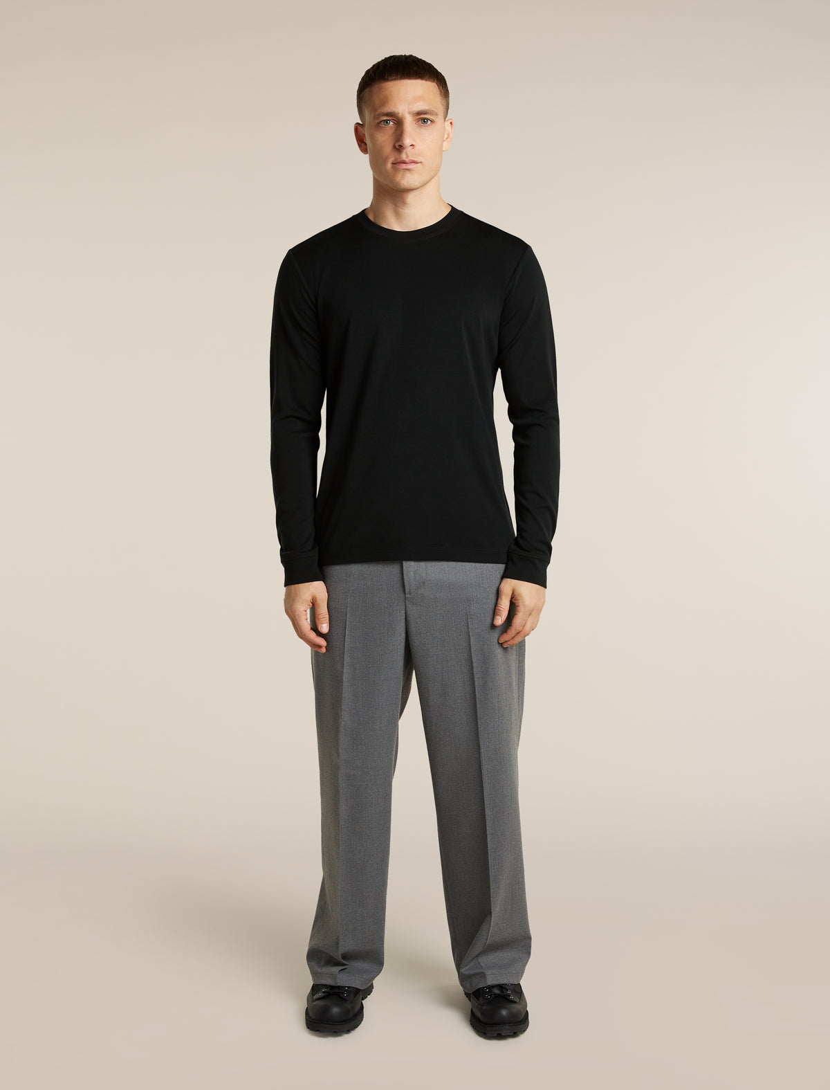 Men’s 300 15.5 MerinoFine™ Long Sleeve Regular T-Shirt Black - 3