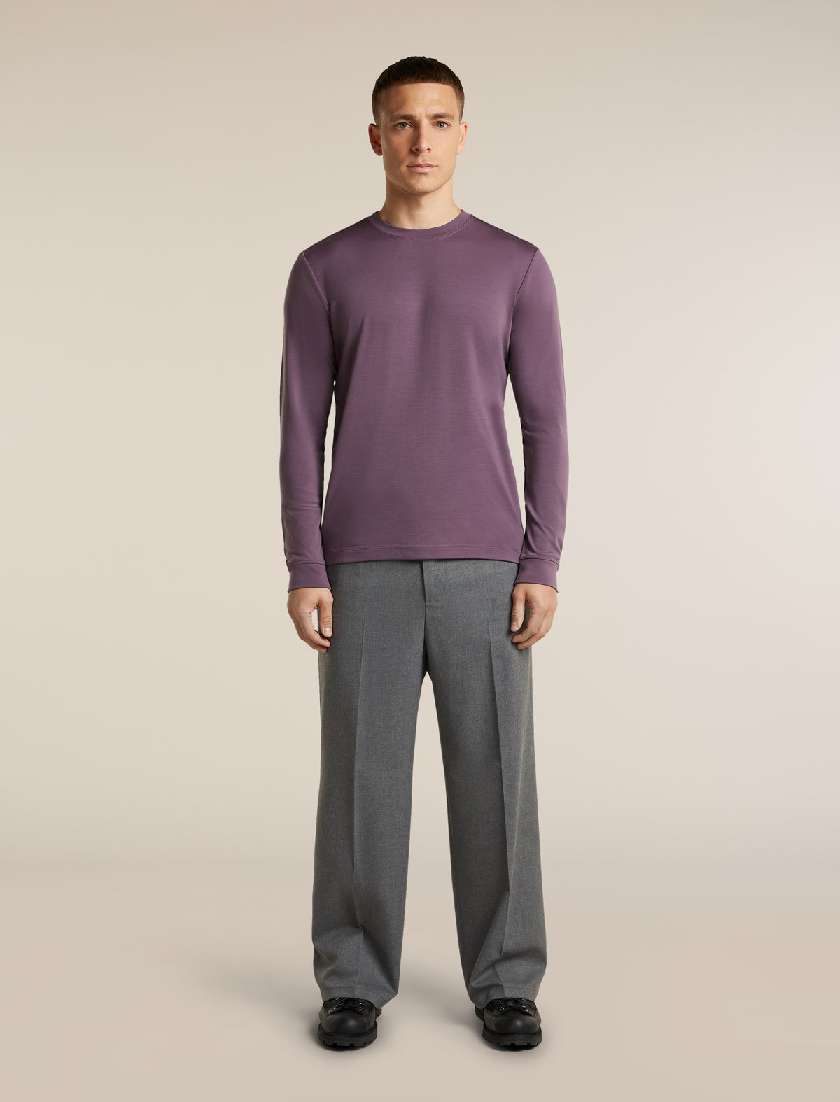 Men's 300 15.5 MerinoFine™  Long Sleeve T Shirt Grey Plum - 3