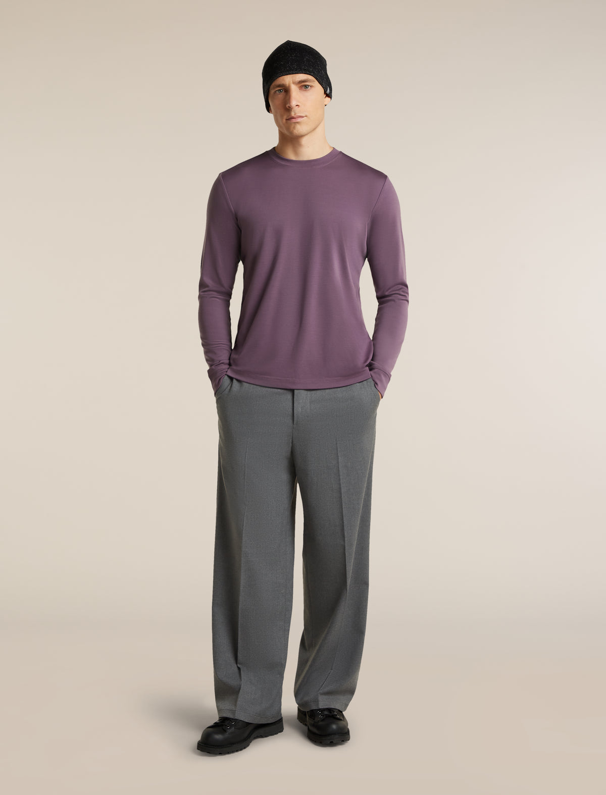 Men's 300 15.5 MerinoFine™  Long Sleeve T Shirt Grey Plum - 4