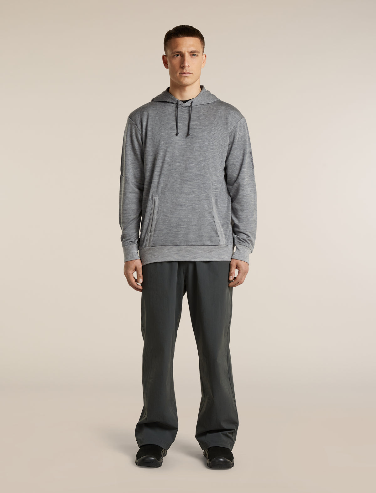 Men's Merino Blend 150 Drift Long Sleeve Hoodie Metro Heather - 3