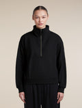 Women's Merino Blend 150 Drift Long Sleeve Half Zip Black - 1