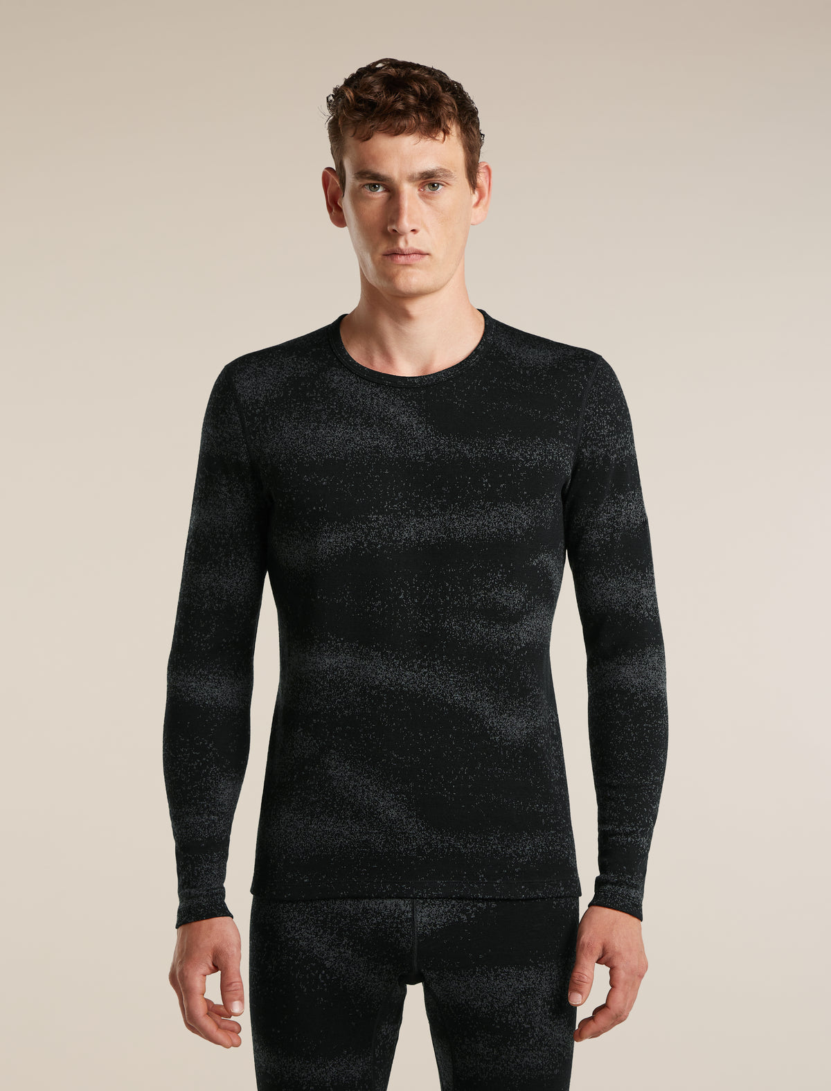 Men's Merino 260 Oasis Vertex Long Sleeve Crewe Chillwave Black/Obsidian - 1