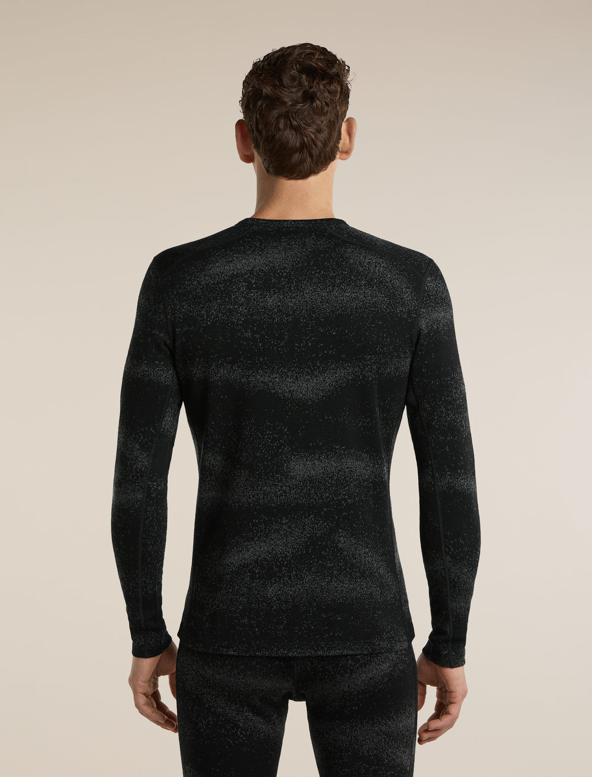 Men's Merino 260 Oasis Vertex Long Sleeve Crewe Chillwave Black/Obsidian - 2