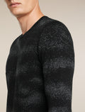 Men's Merino 260 Oasis Vertex Long Sleeve Crewe Chillwave Black/Obsidian - 3