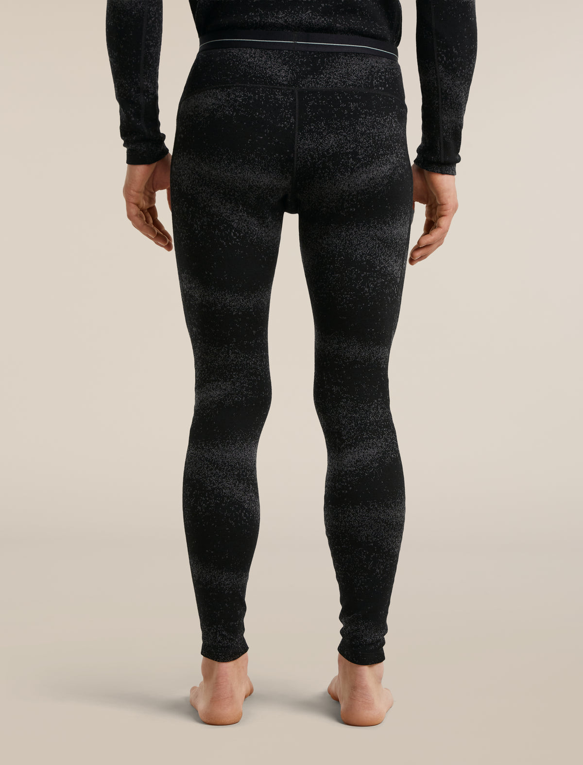Men's Merino 260 Oasis Vertex Leggings Chillwave Black/Obsidian - 2