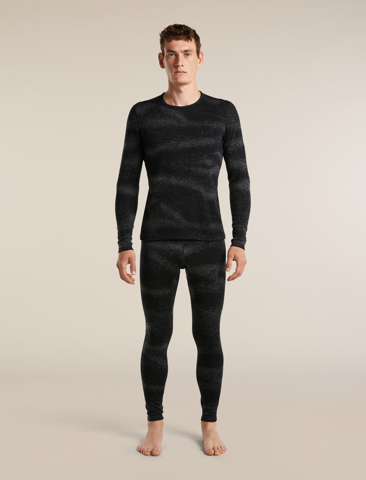 Men's Merino 260 Oasis Vertex Leggings Chillwave Black/Obsidian - 3