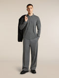 Men's 15.5 MerinoFine™  Pique Long Sleeve Polo Gritstone Heather - 4