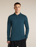 Men's 15.5 MerinoFine™  Pique Long Sleeve Polo Abyss - 5