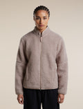 Women's Merino Blend 960 RealFleece™  High Pile Long Sleeve Zip Pink Quartz Heather - 1