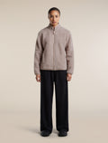 Women's Merino Blend 960 RealFleece™  High Pile Long Sleeve Zip Pink Quartz Heather - 3