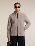 Women's Merino Blend 960 RealFleece™  High Pile Long Sleeve Zip Pink Quartz Heather - 5