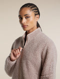 Women's Merino Blend 960 RealFleece™  High Pile Long Sleeve Zip Pink Quartz Heather - 6