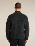 Men's Merino Blend 960 RealFleece™  High Pile Long Sleeve Zip Jet Heather/Black - 2