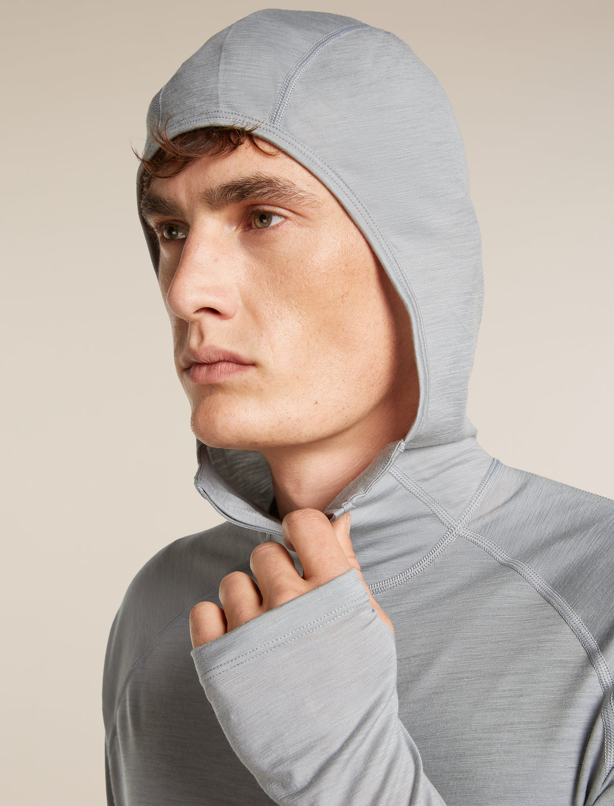Men’s 150 MerinoFine™ Ace Long Sleeve Zip Hoodie Proto grey - 14