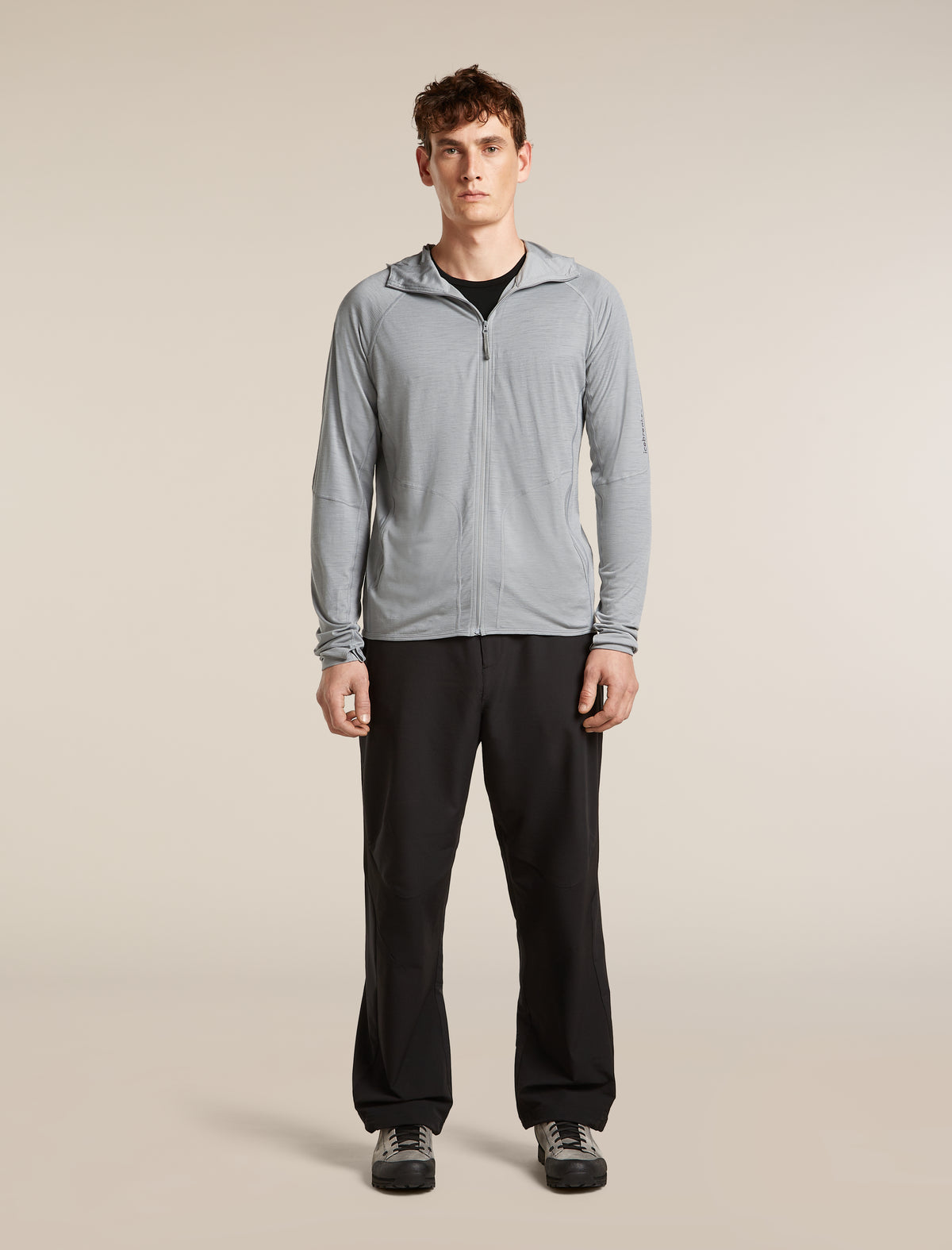 Men’s 150 MerinoFine™ Ace Long Sleeve Zip Hoodie Proto grey - 3