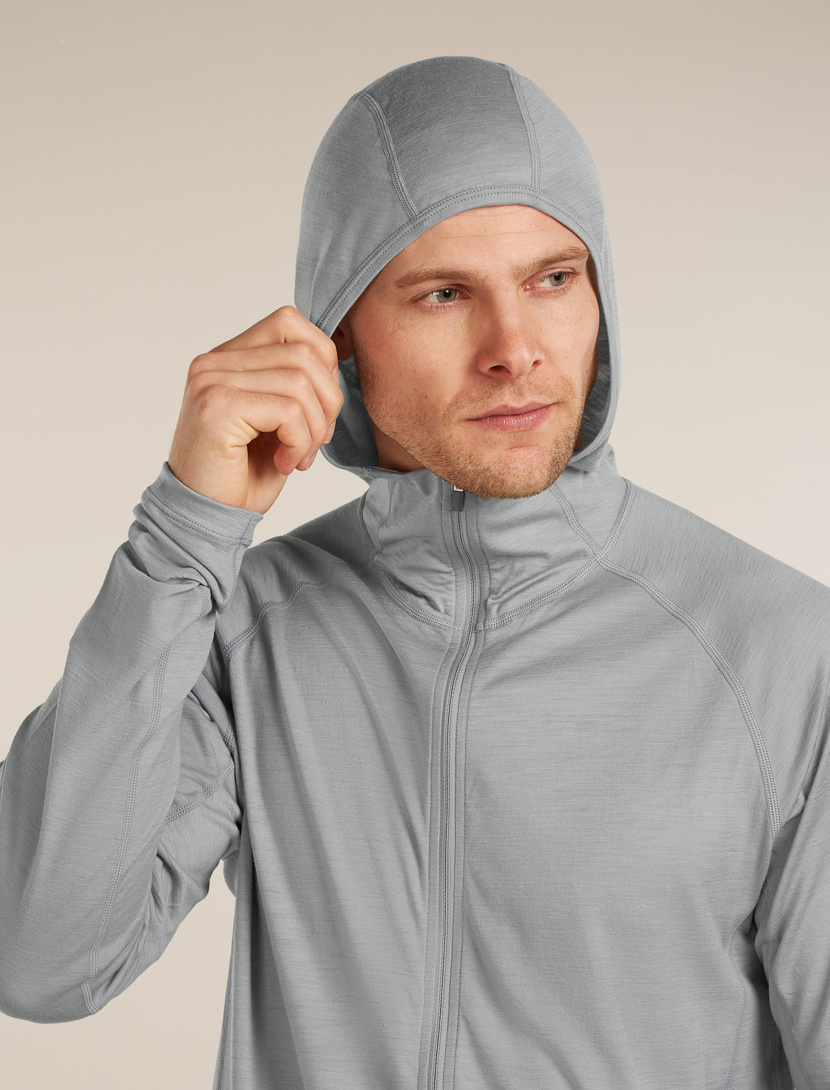 Men’s 150 MerinoFine™ Ace Long Sleeve Zip Hoodie Proto grey - 7