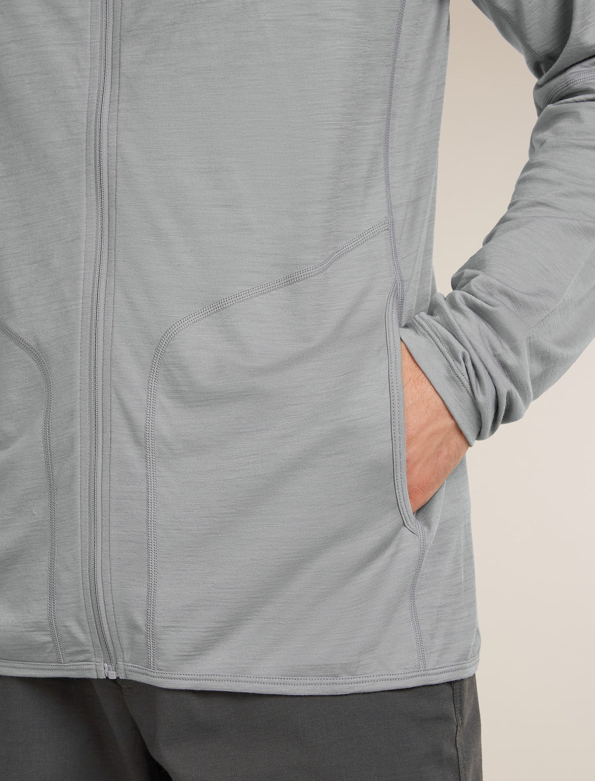 Men’s 150 MerinoFine™ Ace Long Sleeve Zip Hoodie Proto grey - 8