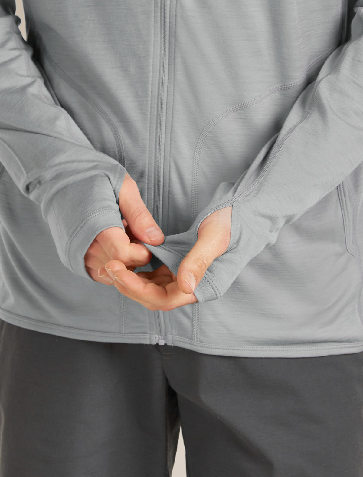 Men’s 150 MerinoFine™ Ace Long Sleeve Zip Hoodie Proto grey - 9
