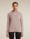 Women’s 150 MerinoFine™ Ace Long Sleeve Hoodie Pink quartz - 1