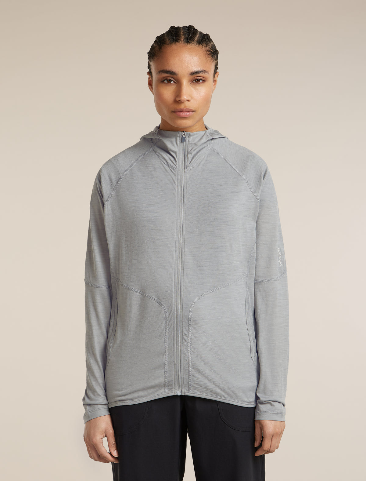 Women’s 150 MerinoFine™ Ace Long Sleeve Zip Hoodie Proto grey - 1