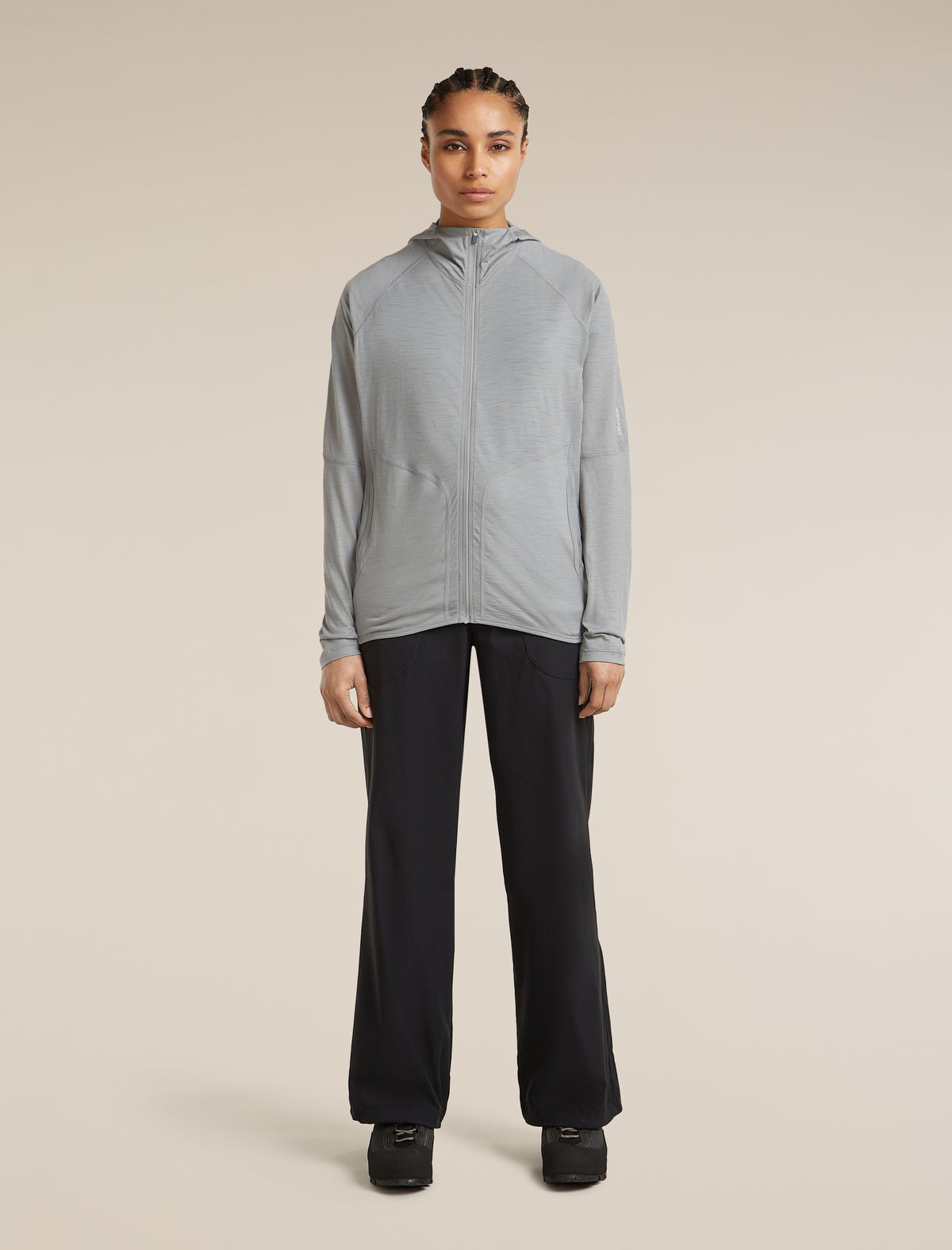 Women’s 150 MerinoFine™ Ace Long Sleeve Zip Hoodie Proto grey - 3