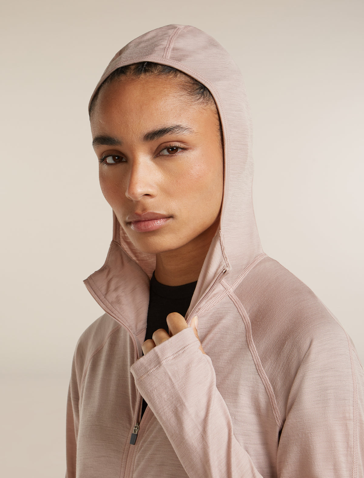 Women’s 150 MerinoFine™ Ace Long Sleeve Zip Hoodie Pink quartz - 15