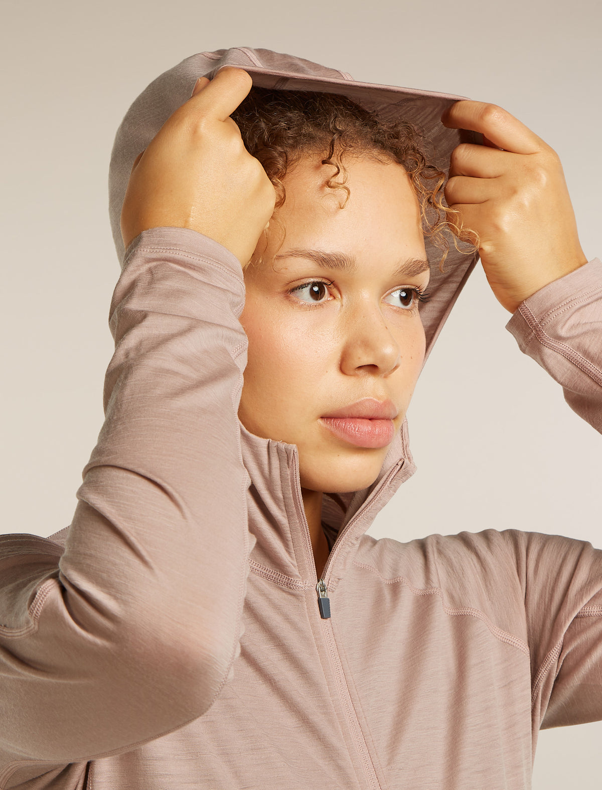Women’s 150 MerinoFine™ Ace Long Sleeve Zip Hoodie Pink quartz - 7