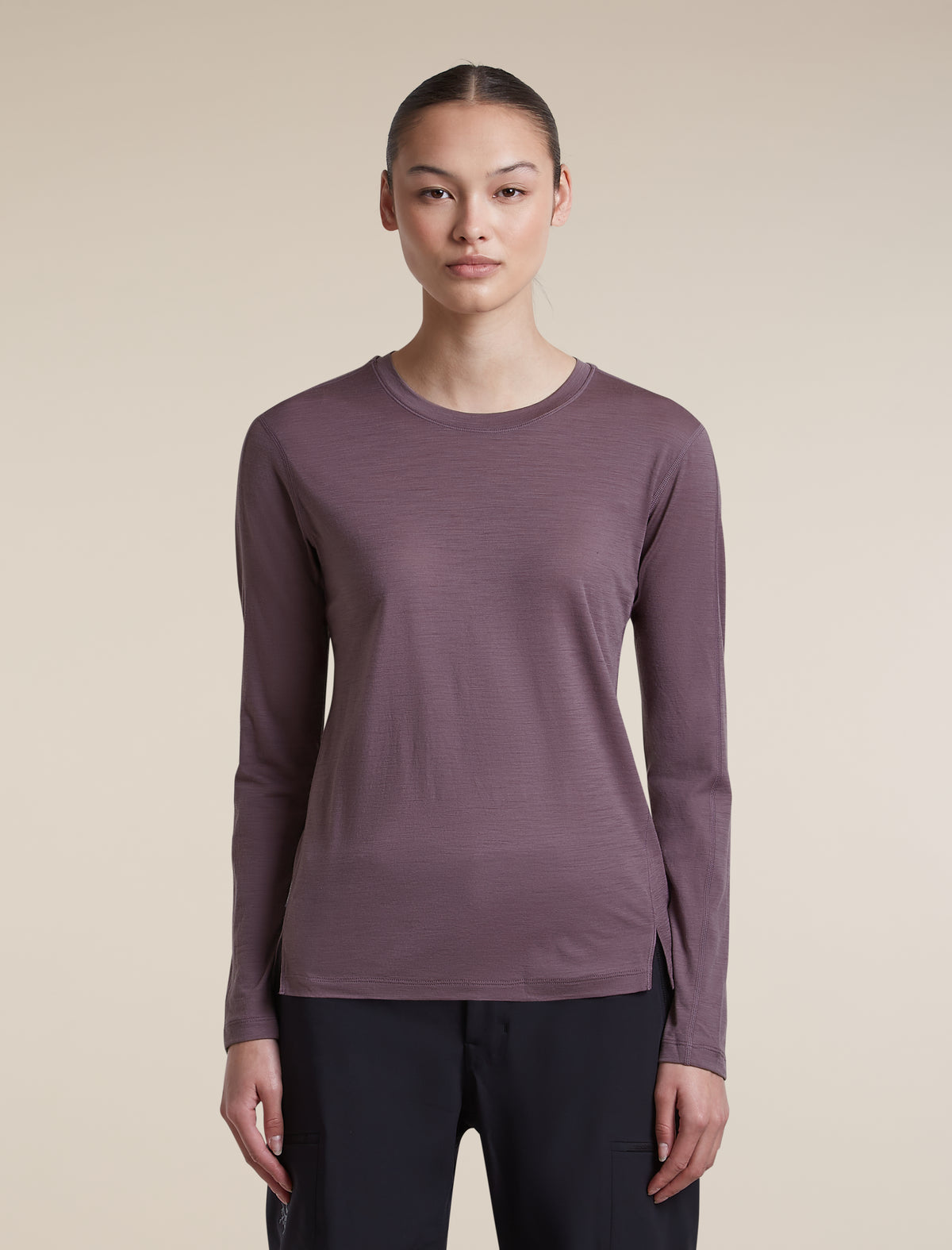 Women's 150 MerinoFine™  Ace Long Sleeve T Shirt Grey Plum - 1